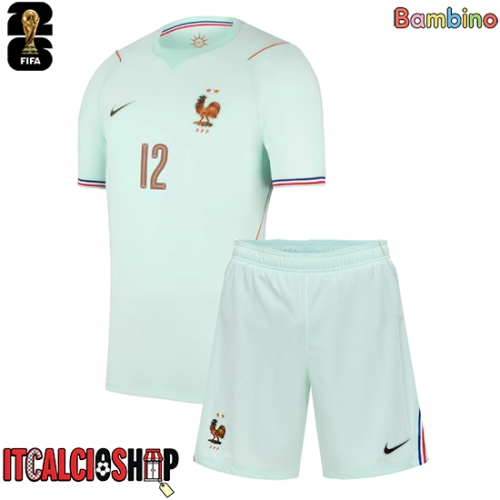 Francia William Saliba #17 Seconda Maglia Bambino Mondiali 2026 Manica Corta (+ Pantaloni corti)